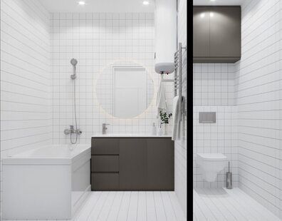 Фото № 4: Дизайн-проект двухкомнатной квартиры 64.3  м² стиль Минимализм дл ЖК 11-й микрорайон