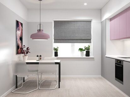 Фото № 3: Дизайн-проект однокомнатной квартиры 42.2  м² стиль Минимализм для ЖК 11-й микрорайон