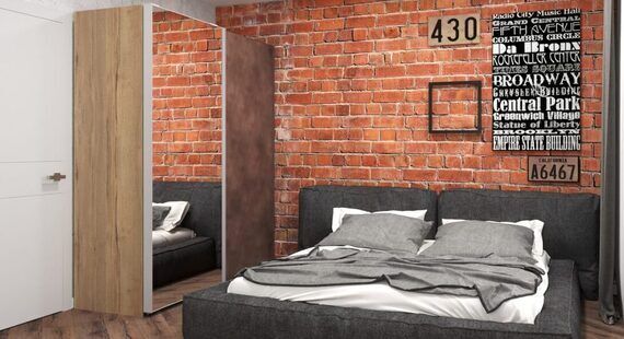 ЖК "Тесла Парк": готовый дизайн проект в стиле "Лофт". Площадь 36.8 м² - фото №2