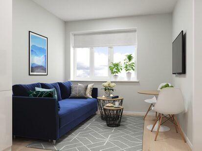 Фото № 1: Дизайн-проект квартиры-студии 29.5  м² Скандинавский стиль для ЖК Тесла Парк