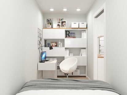 Фото № 5: Дизайн-проект квартиры-студии 29.5  м² Скандинавский стиль для ЖК Тесла Парк