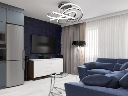 Фото № 5: Дизайн-проект евро двухкомнатной квартиры 56.34  м² стиль Модернизм для ЖК Тесла Парк