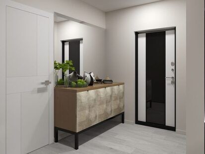 Фото № 4: Дизайн-проект евро двухкомнатной квартиры 56.34  м² стиль Модернизм для ЖК Тесла Парк