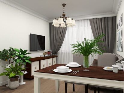 Фото № 5: Дизайн-проект евро двухкомнатной квартиры 35.7  м² стиль Современная классика проект выполнен для ЖК Тесла Парк