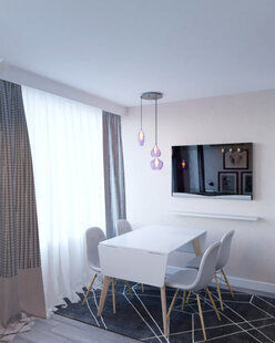 Фото № 4: Дизайн-проект квартиры-студии 26.6  м² стиль Современный для ЖК Тесла Парк