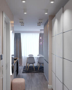 Фото № 3: Дизайн-проект квартиры-студии 26.6  м² стиль Современный для ЖК Тесла Парк