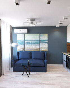 Фото № 3: Дизайн-проект квартиры-студии 27.3  м² стиль Современный для ЖК Тесла Парк