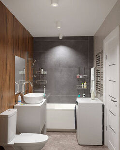 Фото № 4: Дизайн-проект квартиры-студии 27.3  м² стиль Современный для ЖК Тесла Парк