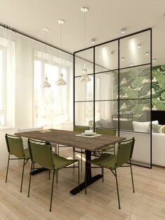 Фото № 1: Дизайн-проект евро двухкомнатной квартиры 51.2  м² стиль Модернизм для ЖК Первый ключ