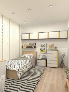 Фото № 6: Дизайн-проект евро двухкомнатной квартиры 51.2  м² стиль Модернизм для ЖК Первый ключ