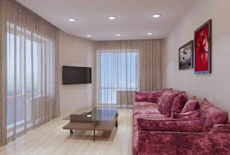 Фото № 4: Дизайн-проект трехкомнатной квартиры 73.7  м² стиль Модернизм для ЖК Новаторов