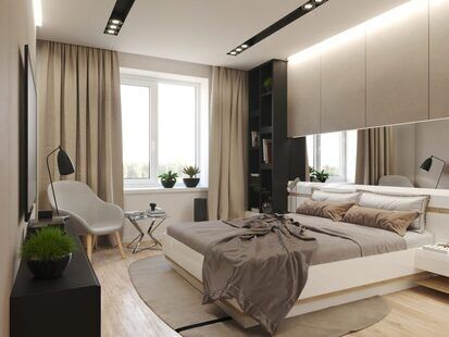 Фото № 1: Дизайн-проект двухкомнатной квартиры 62.5  м² стиль Модернизм для ЖК Новаторов