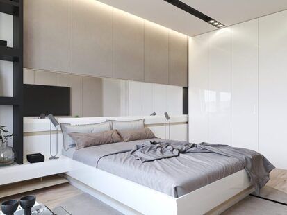 Фото № 5: Дизайн-проект двухкомнатной квартиры 62.5  м² стиль Модернизм для ЖК Новаторов