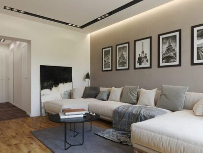 Фото № 3: Дизайн-проект двухкомнатной квартиры 62.5  м² стиль Модернизм для ЖК Новаторов