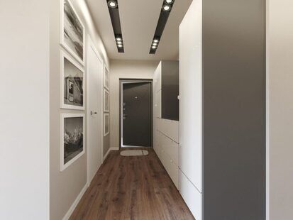 Фото № 2: Дизайн-проект двухкомнатной квартиры 62.5  м² стиль Модернизм для ЖК Новаторов