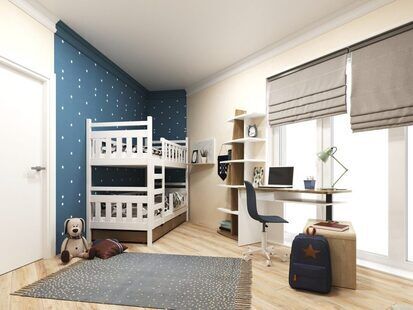 Фото № 5: Дизайн-проект трехкомнатной квартиры 98.8  м² стиль Современный для ЖК Стрижи Сити