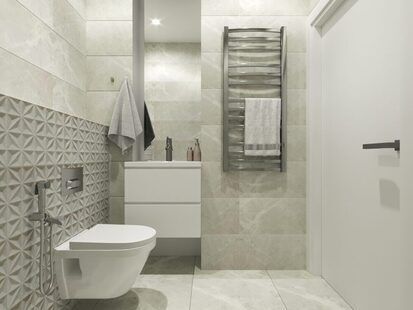 Фото № 4: Дизайн-проект трехкомнатной квартиры 98.8  м² стиль Современный для ЖК Стрижи Сити