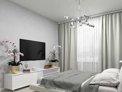 Фото № 3: Дизайн-проект евро двухкомнатной квартиры 59.9  м² Скандинавский стиль для ЖК Первый ключ