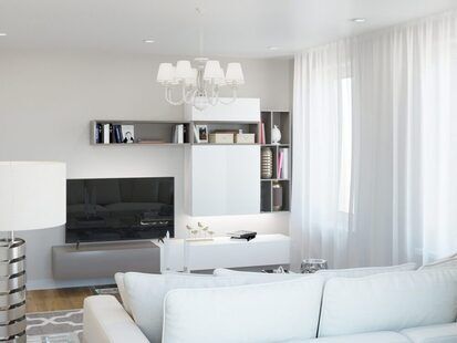 Фото № 4: Дизайн-проект евро двухкомнатной квартиры 55.5  м² стиль Современный для ЖК Первый ключ