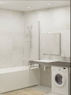 Фото № 2: Дизайн-проект евро двухкомнатной квартиры 55.5  м² стиль Современный для ЖК Первый ключ