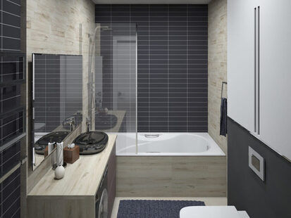 Фото № 3: Дизайн-проект квартиры-студии 27.5  м² стиль Минимализм для ЖК Первый ключ