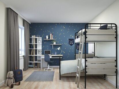 Фото № 4: Дизайн-проект евро двухкомнатной квартиры 54.8  м² стиль Современная классика для ЖК Первый ключ