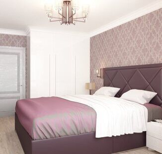 Фото № 4: Дизайн-проект однокомнатной квартиры 35.6  м² стиль Современная классика для ЖК Первый ключ