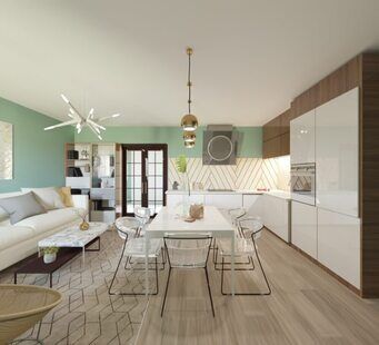 Фото № 4: Дизайн-проект евро трехкомнатной квартиры 72.4  м² стиль Модернизм для ЖК Новаторов