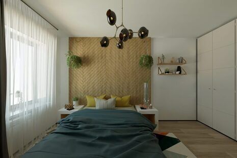 Фото № 3: Дизайн-проект евро трехкомнатной квартиры 72.4  м² стиль Модернизм для ЖК Новаторов