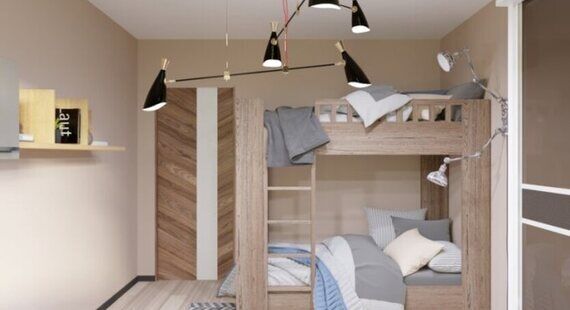 ЖК "Новаторов": готовый дизайн проект в стиле "Модернизм". Площадь 72.4 м² - фото №5