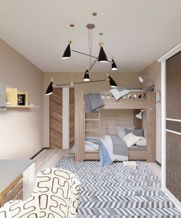 Фото № 5: Дизайн-проект евро трехкомнатной квартиры 72.4  м² стиль Модернизм для ЖК Новаторов