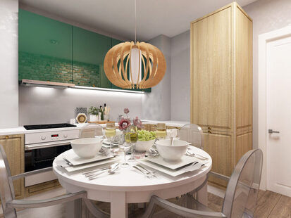 Фото № 5: Дизайн-проект двухкомнатной квартиры 39.6  м² стиль Лофт для ЖК Петровский квартал