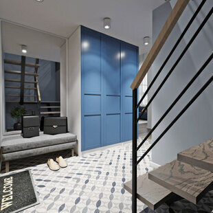 Фото № 6: Дизайн-проект трехкомнатной квартиры 81.9  м² стиль Современный для ЖК Ёлки