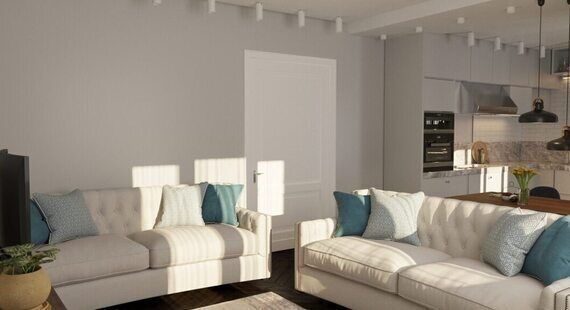 ЖК "Новаторов": готовый дизайн проект в стиле "Модернизм". Площадь 58.71 м² - фото №5