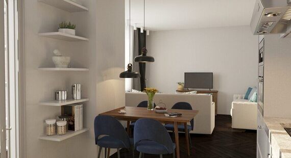 ЖК "Новаторов": готовый дизайн проект в стиле "Модернизм". Площадь 58.71 м² - фото №2