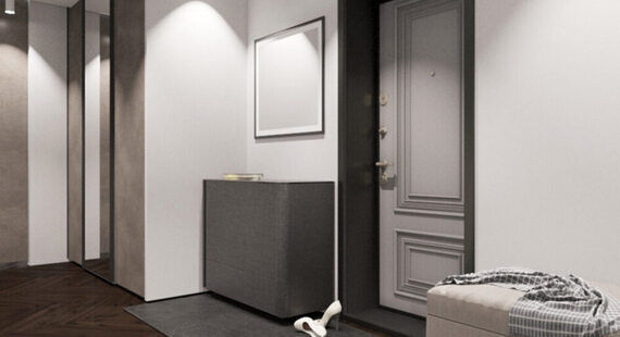 ЖК "Новаторов": готовый дизайн проект в стиле "Модернизм". Площадь 58.71 м² - фото №6