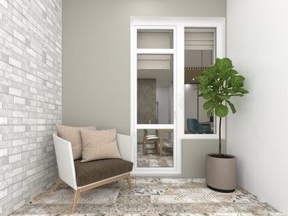 Фото № 5: Дизайн-проект двухкомнатной квартиры 61.1  м² Скандинавский стиль для ЖК Онегин