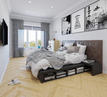 Фото № 1: Дизайн-проект трехкомнатной квартиры 63.5  м² Скандинавский стиль для ЖК Новый город