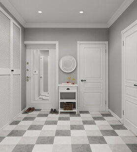 Фото № 5: Дизайн-проект трехкомнатной квартиры 63.5  м² Скандинавский стиль для ЖК Новый город