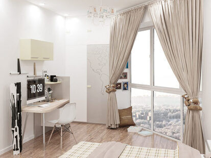 Фото № 1: Дизайн-проект двухкомнатной квартиры 63.84  м² стиль Современный для ЖК Стрижи Сити