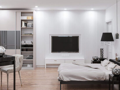 Фото № 4: Дизайн-проект двухкомнатной квартиры 63.84  м² стиль Современный для ЖК Стрижи Сити