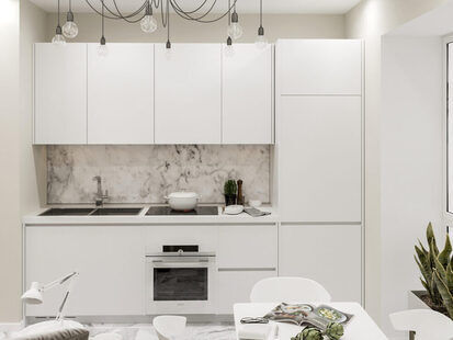 Фото № 5: Дизайн-проект двухкомнатной квартиры 63.84  м² стиль Современный для ЖК Стрижи Сити