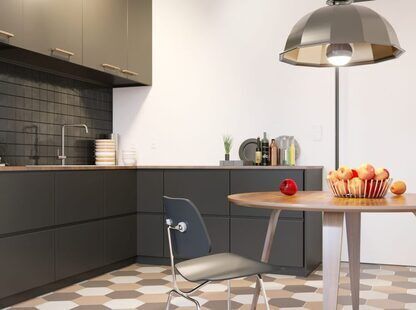 Фото № 6: Дизайн-проект однокомнатной квартиры 44.4  м² стиль Модернизм для ЖК Фрегат-2