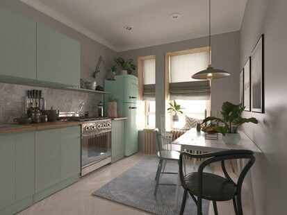 Фото № 3: Дизайн-проект двухкомнатной квартиры 61.3  м² Скандинавский стиль для ЖК Фрегат 2