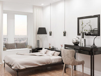 Фото № 5: Дизайн-проект двухкомнатной квартиры 57.6  м² стиль Современная классика для ЖК Фрегат 2