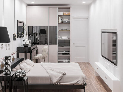 Фото № 4: Дизайн-проект двухкомнатной квартиры 57.6  м² стиль Современная классика для ЖК Фрегат 2