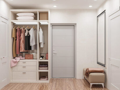 Фото № 2: Дизайн-проект двухкомнатной квартиры 57.6  м² стиль Современная классика для ЖК Фрегат 2