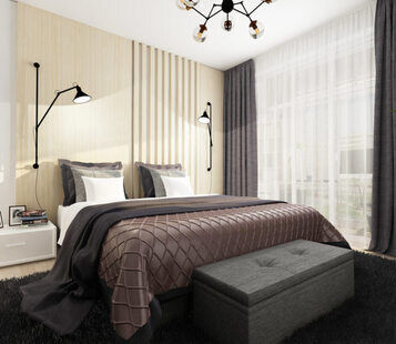 Фото № 1: Дизайн-проект однокомнатной квартиры 49.1  м² Скандинавский стиль для ЖК Стрижи Сити