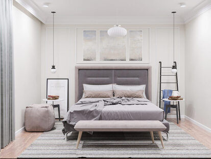 Фото № 1: Дизайн-проект двухкомнатной квартиры 53.7  м² стиль Современная классика для ЖК по ул. Васенко