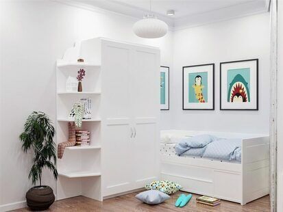 Фото № 3: Дизайн-проект двухкомнатной квартиры 53.7  м² стиль Современная классика для ЖК по ул. Васенко